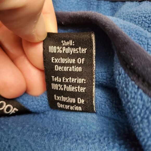 32 Degrees Mock Neck Fleece Sweatshirt Blue Size 14 - Picture 8 of 8